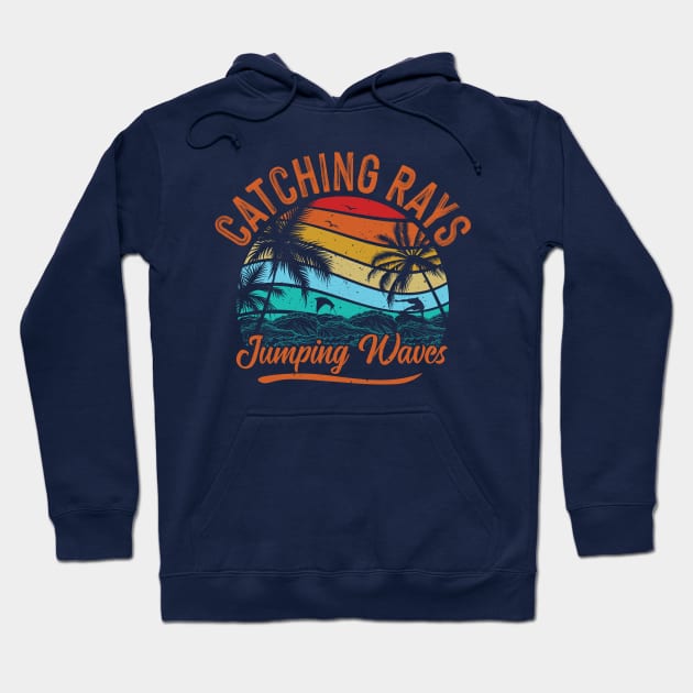 Vintage Surf Catching Waves Hoodie by Banned Books Club